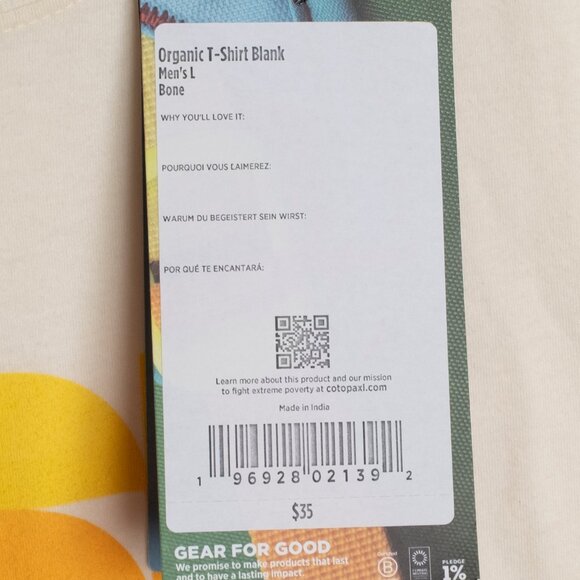 Cotopaxi‎ Organic Cotton Recycled Do Good Graphic Tee Men's Size Large - Picture 4 of 11